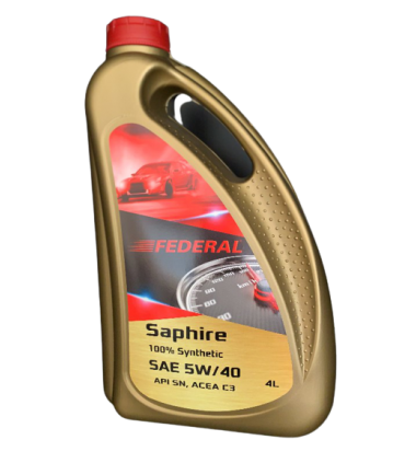 Federal Saphire 100% Synthetic Petrol 5W/40  SM/CF  4L