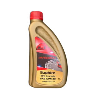 Federal Saphire 100% Synthetic Petrol 5W/40  SM/CF  1L