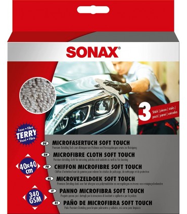 Sonax Profiline Πετσέτα Μικροϊνών Soft Touch για  Γυάλισμα (Σετ 3 Τεμ)