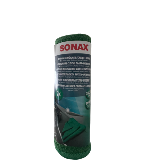 Sonax Πανί Μικροϊνών για τα Τζάμια & Εσωτερικό Πράσινο 38Χ38 εκ σετ 2 τεμ