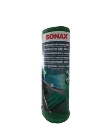 Sonax Πανί Μικροϊνών για τα Τζάμια & Εσωτερικό Πράσινο 38Χ38 εκ σετ 2 τεμ
