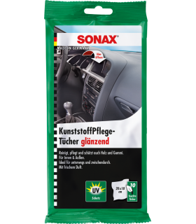 Μαντιλάκια περιποίησης πλαστικών γυαλιστερό 10 τεμ.